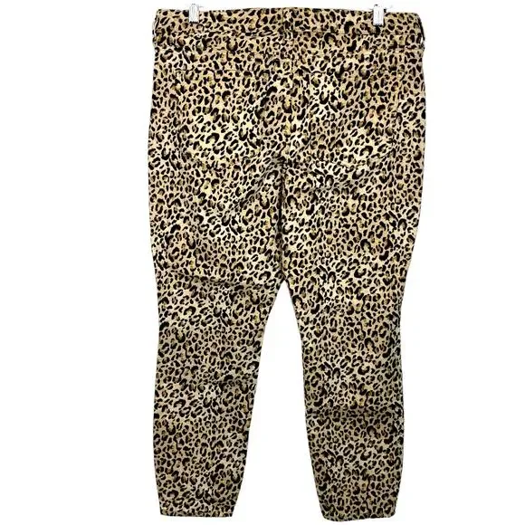 Wonderly Women's Size 14 Mid Rise Skinny Ankle Leopard Print Jeans - Picture 2 of 11